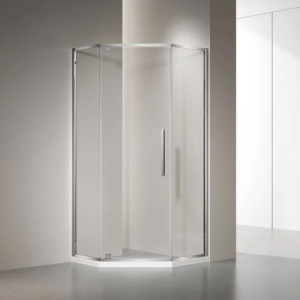 Душевой уголок Veconi Rovigo RV-35 80х80 профиль хром, стекло прозрачное
