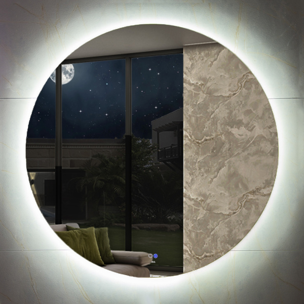 Зеркало с подсветкой AVS Лангано 90x90 см, антипар