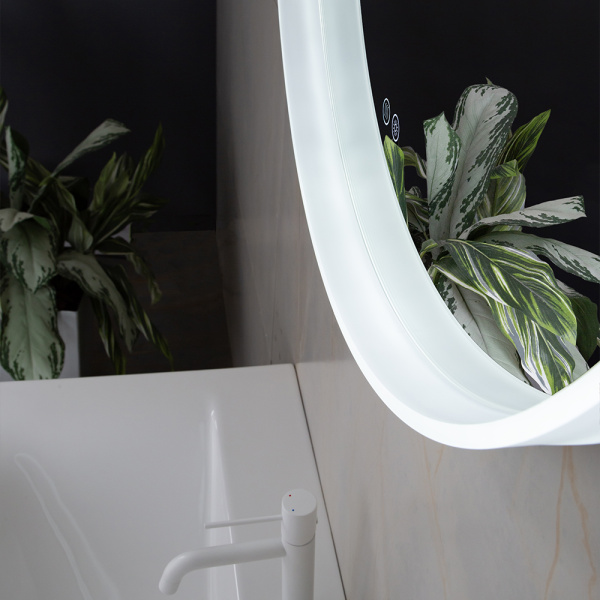 Зеркало с подсветкой AVS TU 80 см, антипар, белое