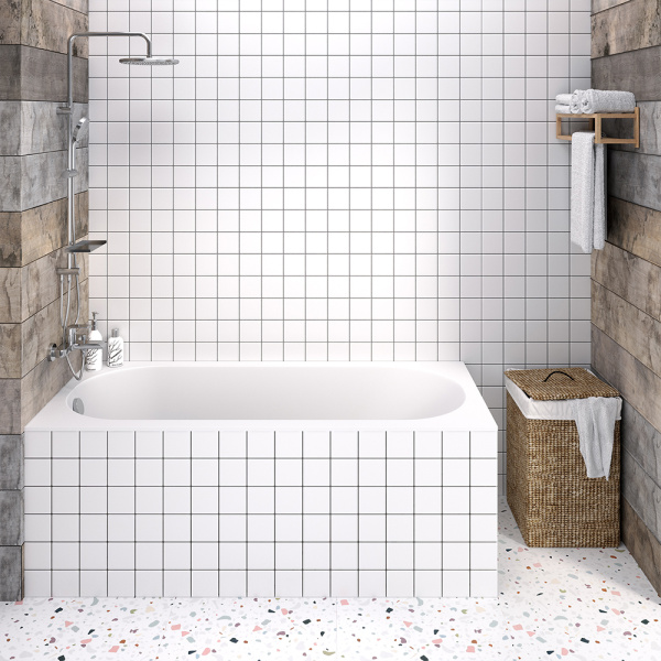 Ванна из искусственного камня Aqua de Marco Verona 170x75 белая с ножками