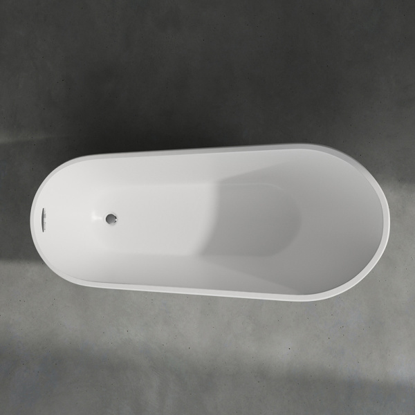 Акриловая ванна AVS Лилия 170х75 белая с донным клапаном