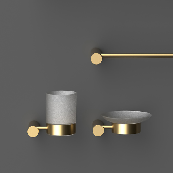 Мыльница подвесная AVS Slimmer с чашей, брашированное золото