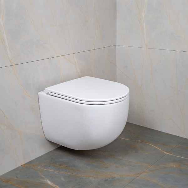 Унитаз подвесной AVS Спутник безободковый, белый