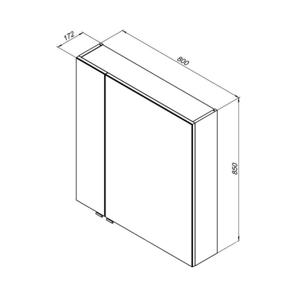 235342 Зеркальный шкаф 800 Белый Алвита AQUANET