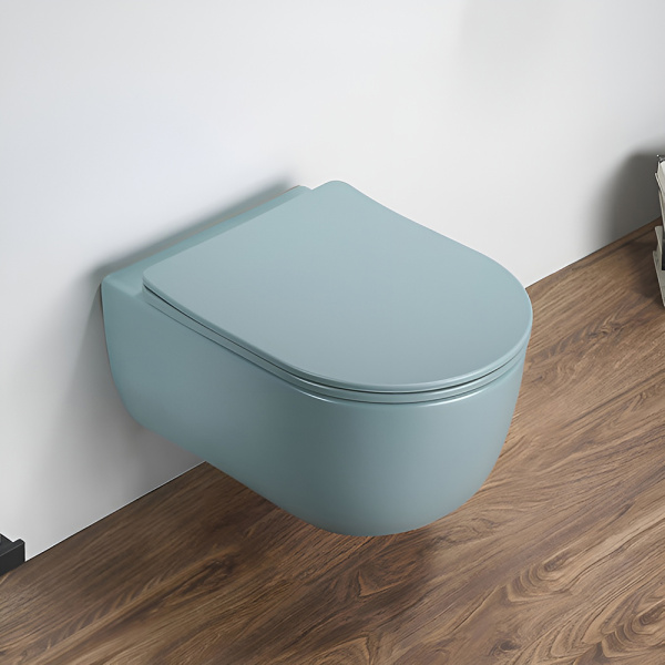 Унитаз подвесной AVS Диапазон безободковый, зеленый матовый