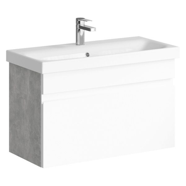 Тумба с раковиной Aqwella Smart SRT0108BS 80 белая