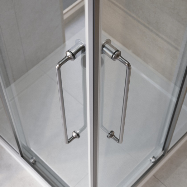 Душевой уголок Cezares Relax RELAX-304-A-2-90-C-GM 90х90 профиль оружейная сталь, стекло прозрачное