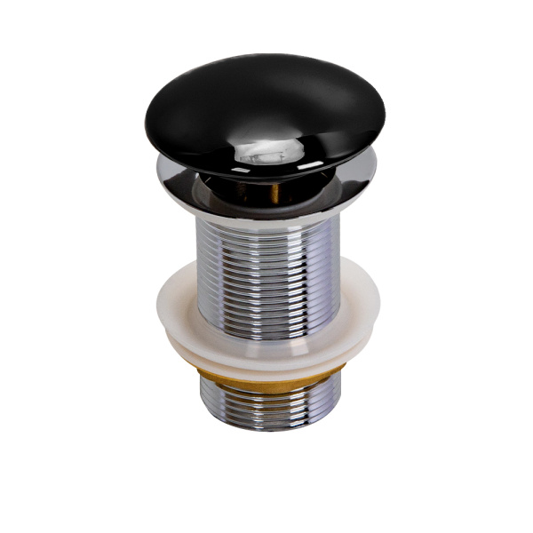 Раковина AVS 50x39 черная глянцевая с донным клапаном