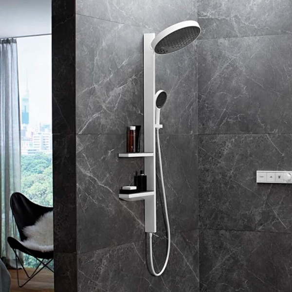 Душевая стойка Hansgrohe Rainfinity Showerpipe Shower Select S 26842700+15743700+01800180 белый матовый