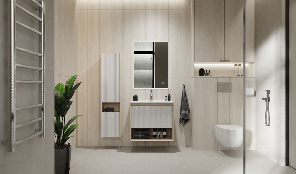 Тумба с раковиной Jorno Tossony 70 сонома светлая