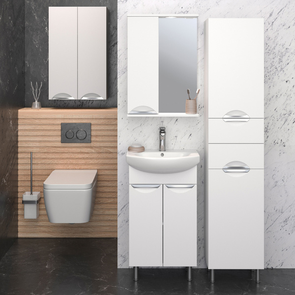 Тумба с раковиной Aqua de Marco Eleganse 50 белая