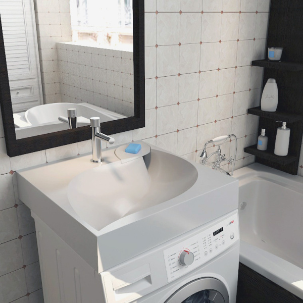 Раковина Madera List 4627173210553 60x60 белая с кронштейнами