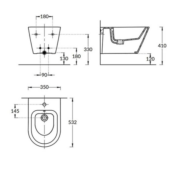 Биде подвесное Kerama Marazzi Plaza PLM.bidet.02 белое