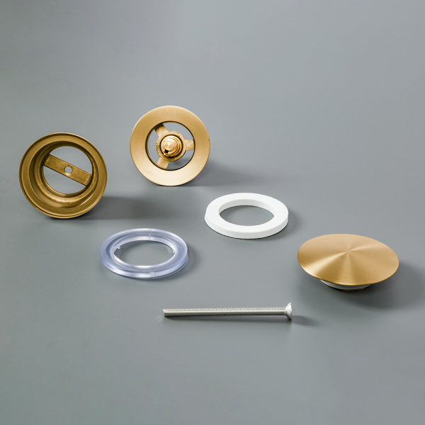 Донный клапан AVS универсальный, золото брашированное