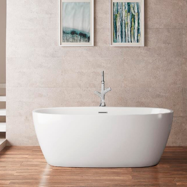 Акриловая ванна AVS Метида 150х80 белая с донным клапаном