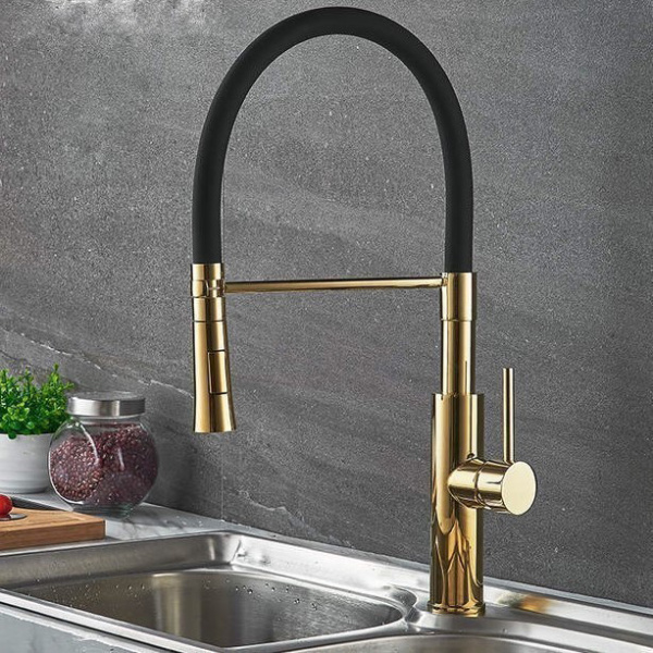 Смеситель для кухни Accoona A4890WF-1 золото