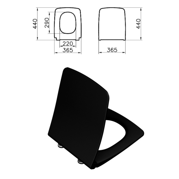 Унитаз подвесной Vitra Metropole 7672B083-0101+122-083-009 безободковый