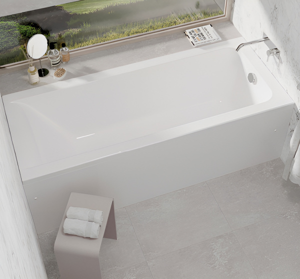 Акриловая ванна Alba Spa Merry 170x70 белая, без ножек