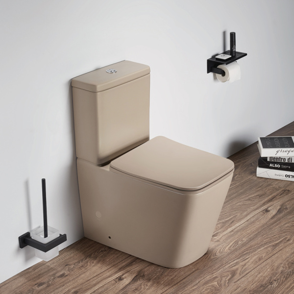 Унитаз-компакт AVS Атом безободковый, капучино матовый