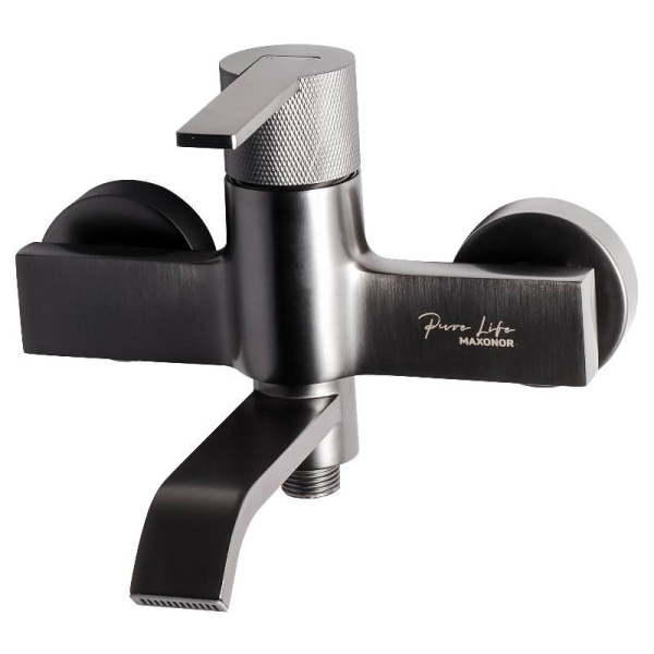 Смеситель для ванны с душем Maxonor Beauty PL3284-9 серый матовый